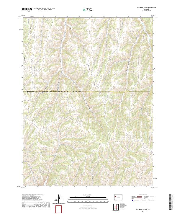 McCarthy Gulch, CO — USGS 7.5-minute topo (2022)