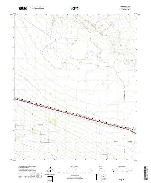 Olga, AZ — USGS 7.5-minute topo (2021)