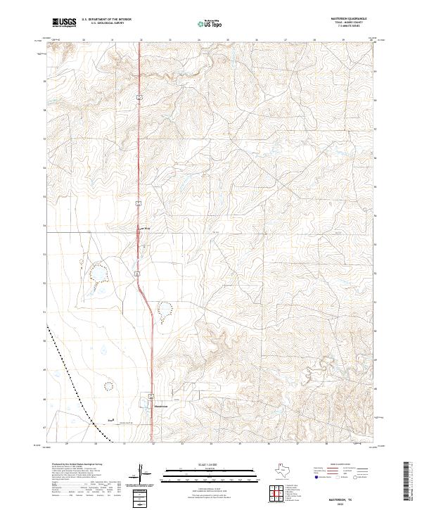 Masterson, TX — USGS 7.5-minute topo (2022)