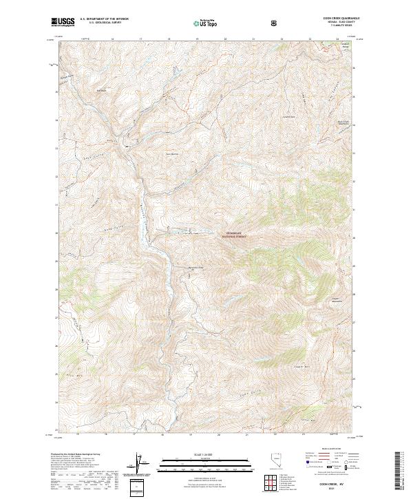 Coon Creek, NV — USGS 7.5-minute topo (2021)