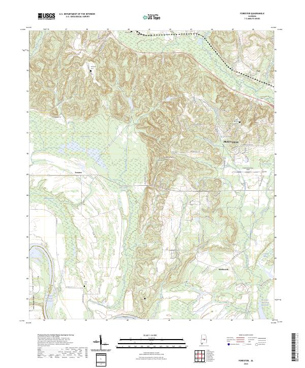 Forester, AL — USGS 7.5-minute topo (2024)
