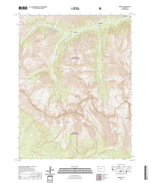 Winfield, CO — USGS 7.5-minute topo (2022)