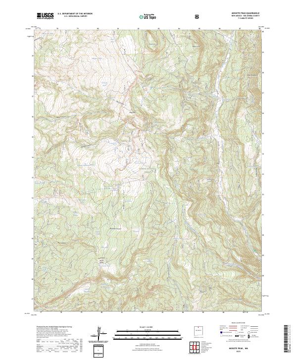 Mogote Peak, NM — USGS 7.5-minute topo (2023)
