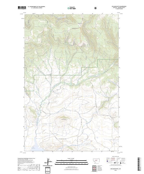 Volcano Butte, MT — USGS 7.5-minute topo (2024)