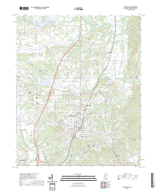 Booneville, MS — USGS 7.5-minute topo (2024)