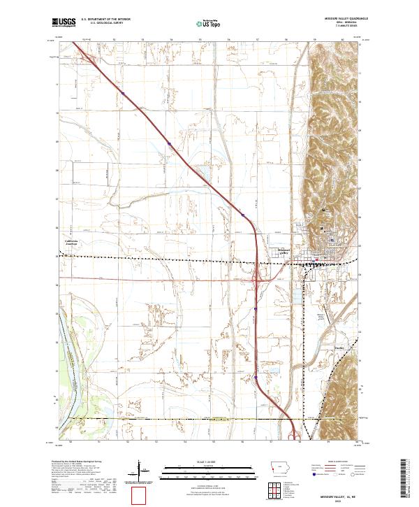 Missouri Valley, IA-NE — USGS 7.5-minute topo (2022)
