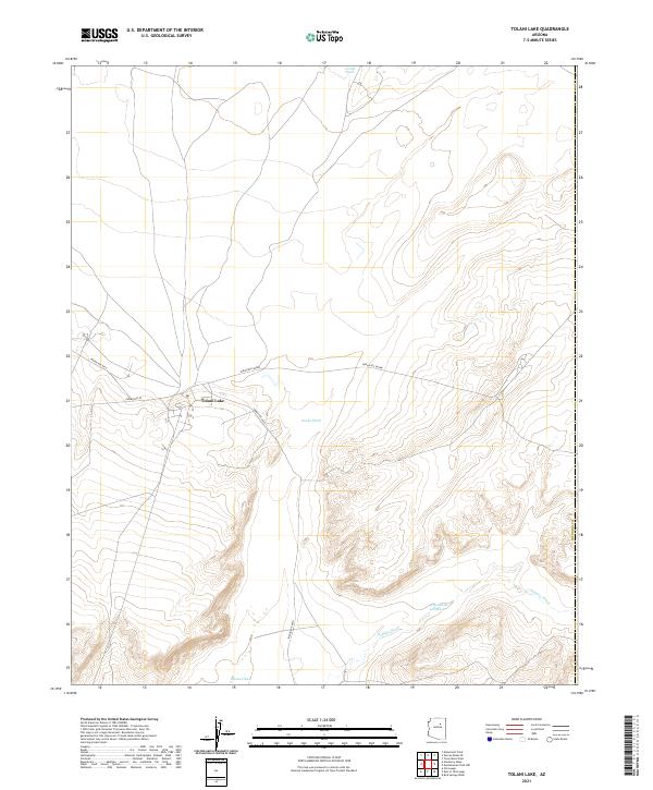 Tolani Lake, AZ — USGS 7.5-minute topo (2021)
