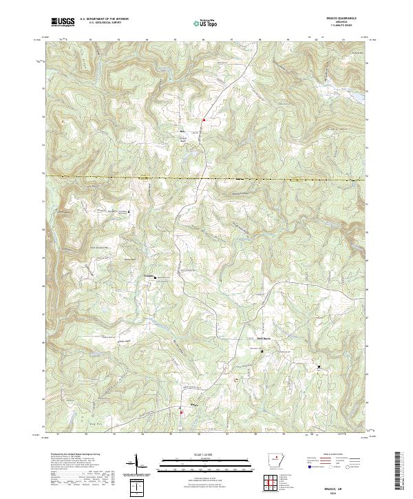 Drasco, AR — USGS 7.5-minute topo (2024)