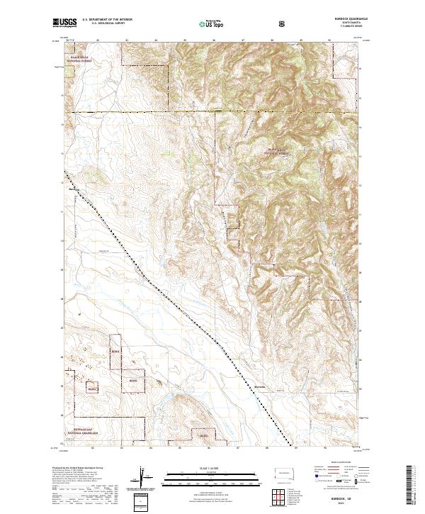 Burdock, SD — USGS 7.5-minute topo (2021)