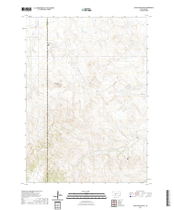 Eagle Mans Butte, SD — USGS 7.5-minute topo (2021)