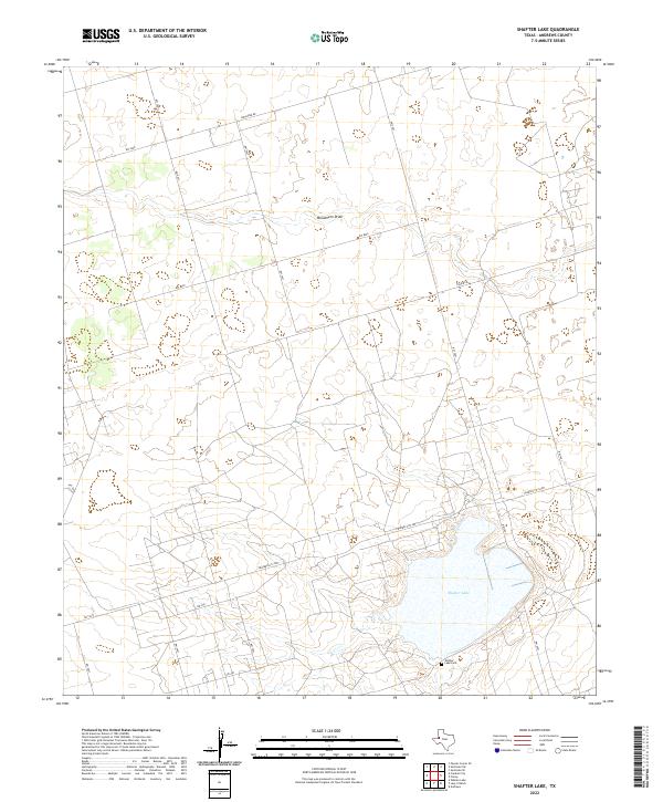 Shafter Lake, TX — USGS 7.5-minute topo (2022)
