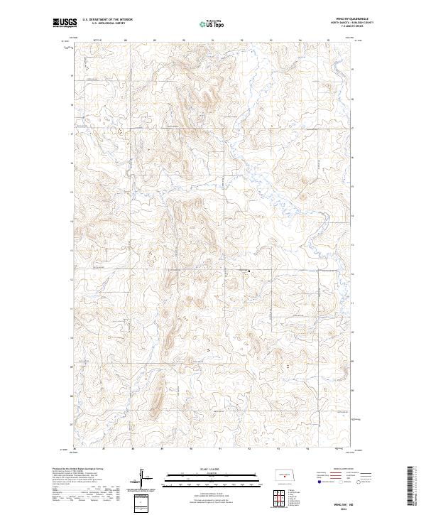 Wing SW, ND — USGS 7.5-minute topo (2024)