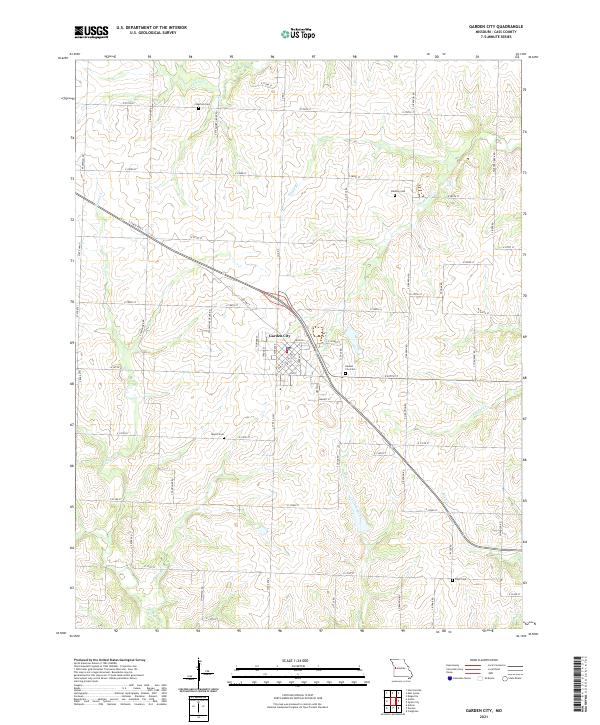 Garden City, MO — USGS 7.5-minute topo (2021)