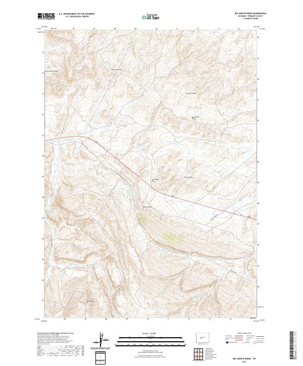 Del Monte Ridge, WY — USGS 7.5-minute topo (2021)
