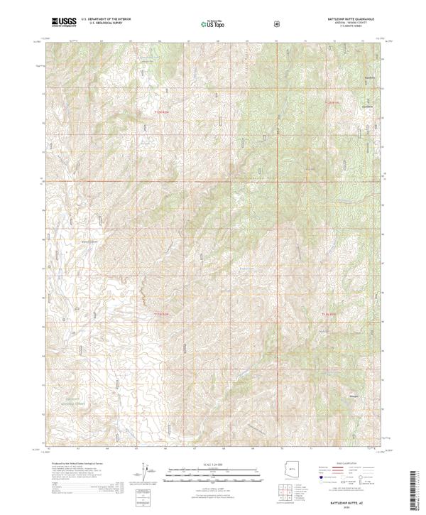 Battleship Butte, AZ — USGS 7.5-minute topo (2026)
