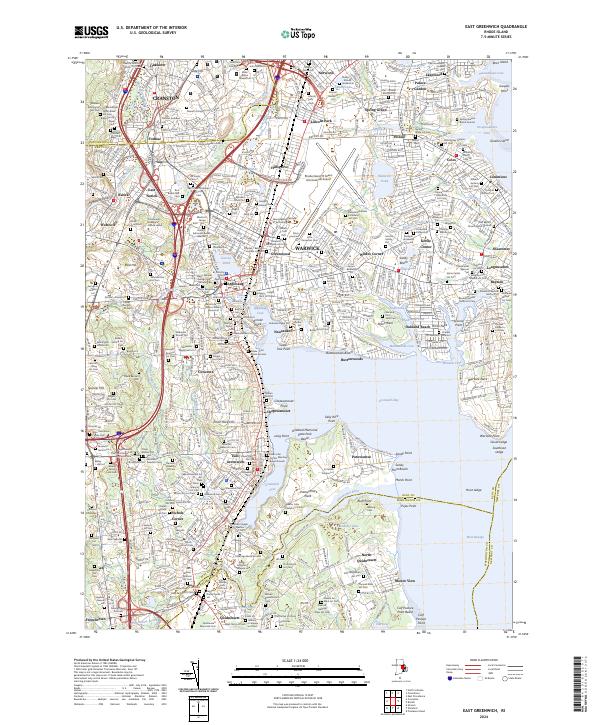 East Greenwich, RI — USGS 7.5-minute topo (2024)