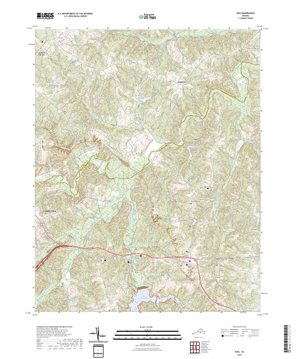 Rice, VA — USGS 7.5-minute topo (2022)