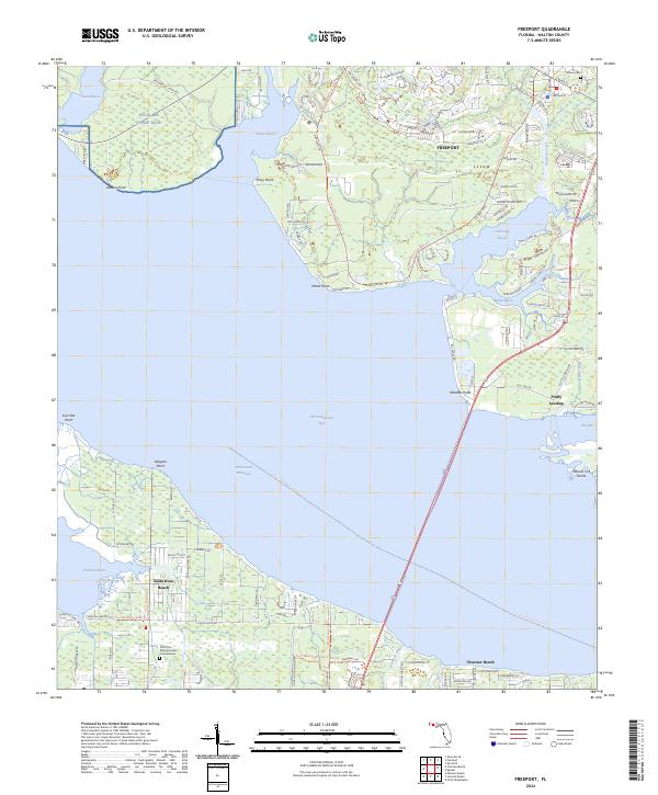 Freeport, FL — USGS 7.5-minute topo (2024)