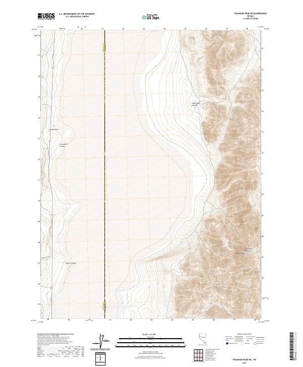 Tohakum Peak NE, NV — USGS 7.5-minute topo (2021)