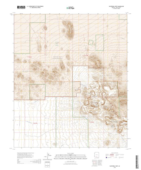 Silver Bell West, AZ — USGS 7.5-minute topo (2026)