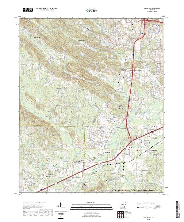 Alexander, AR — USGS 7.5-minute topo (2024)