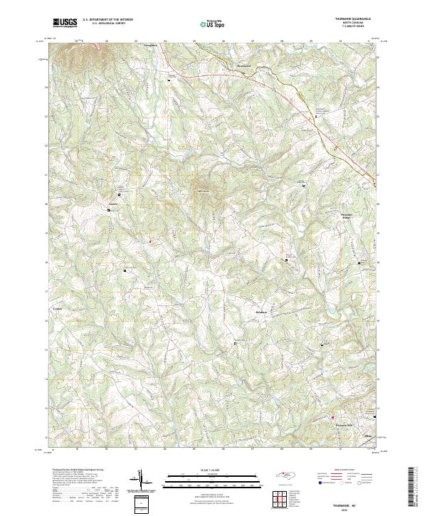 Thurmond, NC — USGS 7.5-minute topo (2022)