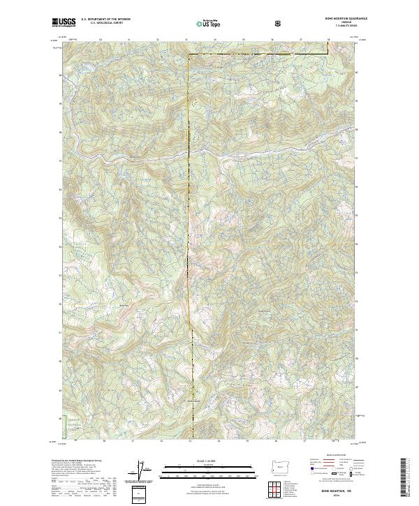 Bone Mountain, OR — USGS 7.5-minute topo (2024)