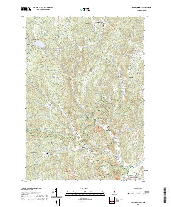 Woodstock North, VT — USGS 7.5-minute topo (2024)