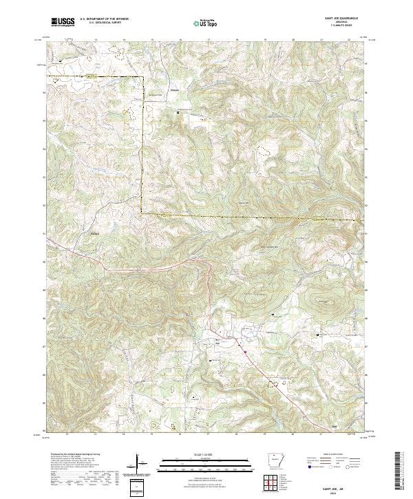 Saint Joe, AR — USGS 7.5-minute topo (2024)