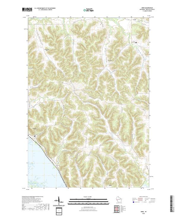Urne, WI — USGS 7.5-minute topo (2022)