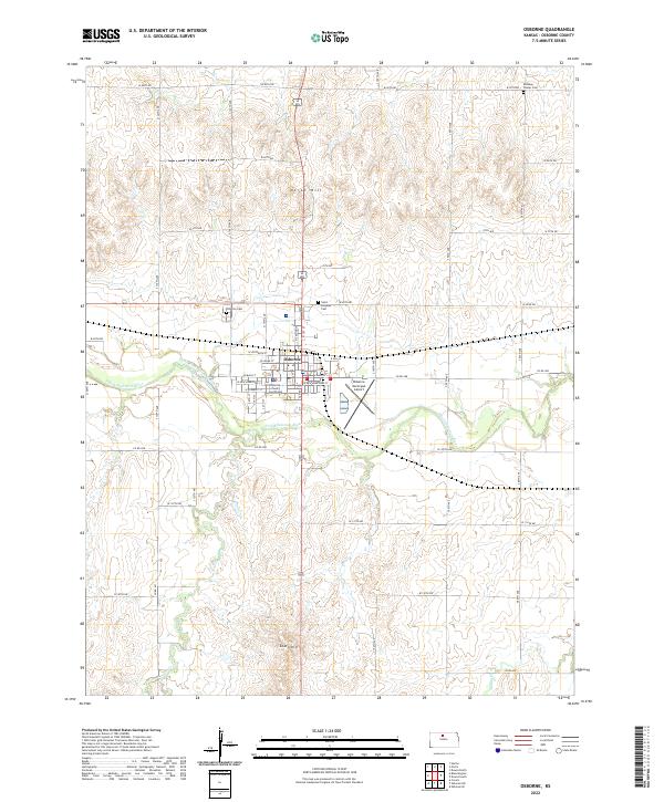 Osborne, KS — USGS 7.5-minute topo (2022)