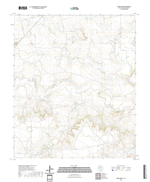 Spade Ranch, TX — USGS 7.5-minute topo (2022)