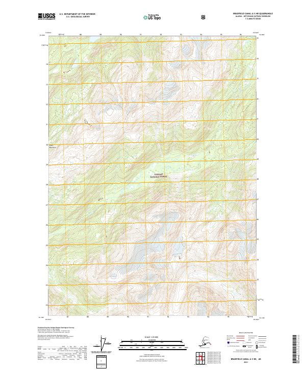 Bradfield Canal A-3 NE, AK — USGS 7.5-minute topo (2021)