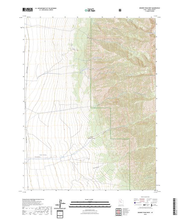 Deseret Peak West, UT — USGS 7.5-minute topo (2023)