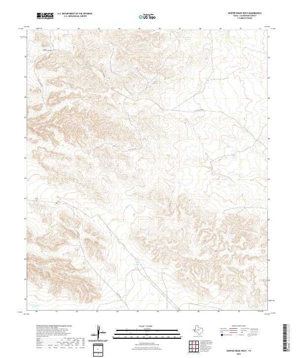 Hopper Draw West, TX — USGS 7.5-minute topo (2022)