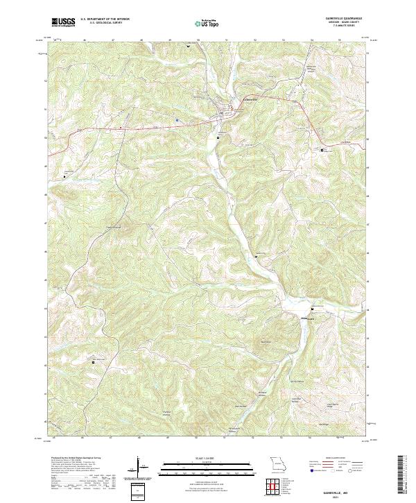 Gainesville, MO — USGS 7.5-minute topo (2021)