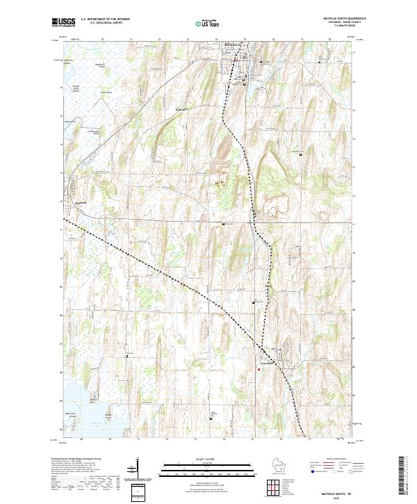 Mayville South, WI — USGS 7.5-minute topo (2022)
