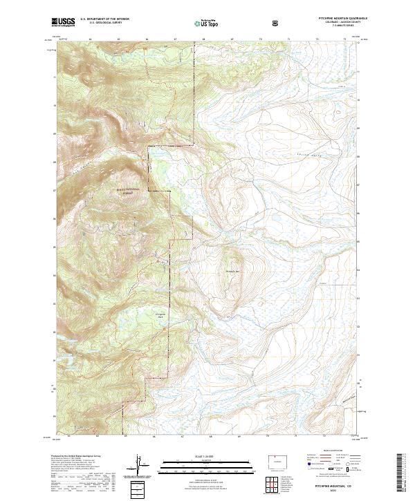 Pitchpine Mountain, CO — USGS 7.5-minute topo (2022)