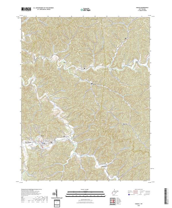 Hamlin, WV — USGS 7.5-minute topo (2023)
