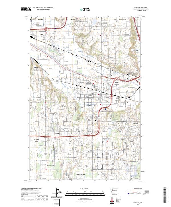 Puyallup, WA — USGS 7.5-minute topo (2023)