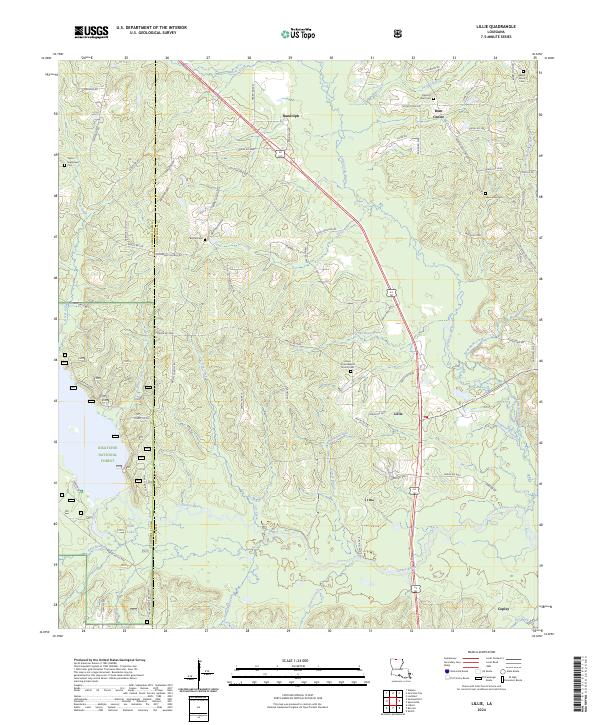 Lillie, LA — USGS 7.5-minute topo (2024)