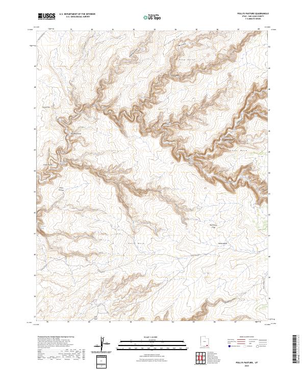 Pollys Pasture, UT — USGS 7.5-minute topo (2023)