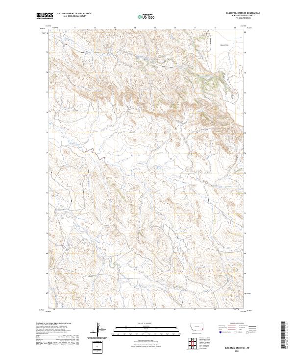 Blacktail Creek SE, MT — USGS 7.5-minute topo (2024)