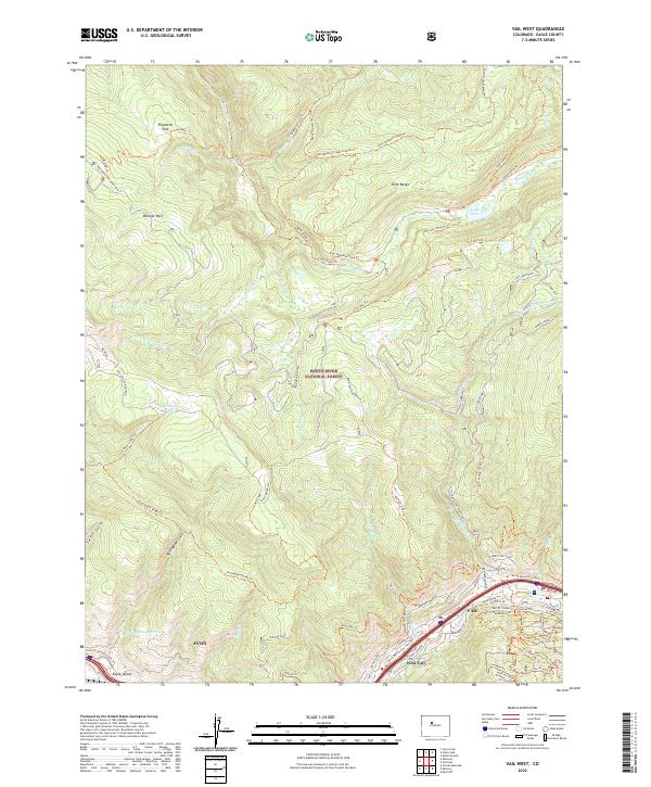 Vail West, CO — USGS 7.5-minute topo (2022)