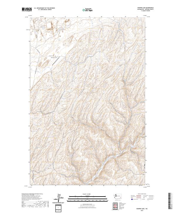 Hooper Lake, WA — USGS 7.5-minute topo (2023)