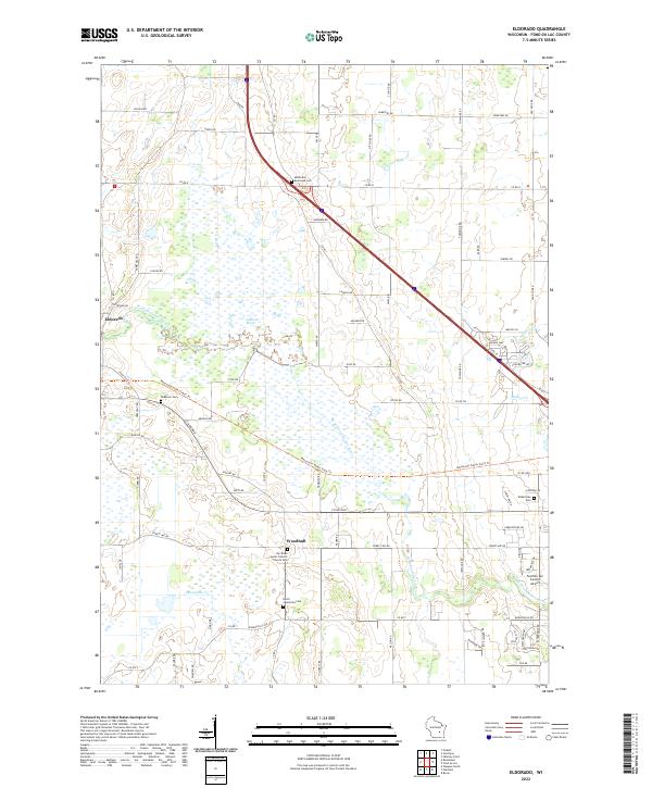 Eldorado, WI — USGS 7.5-minute topo (2022)