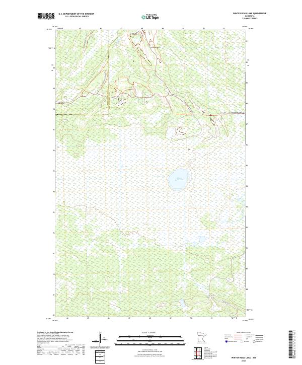 Winter Road Lake, MN — USGS 7.5-minute topo (2022)