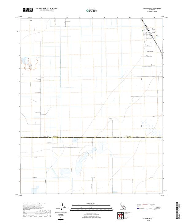 Allensworth, CA — USGS 7.5-minute topo (2021)