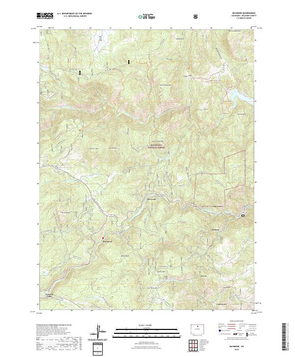 Raymond, CO — USGS 7.5-minute topo (2022)