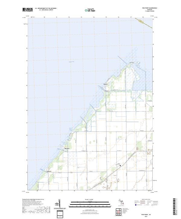 Fish Point, MI — USGS 7.5-minute topo (2023)